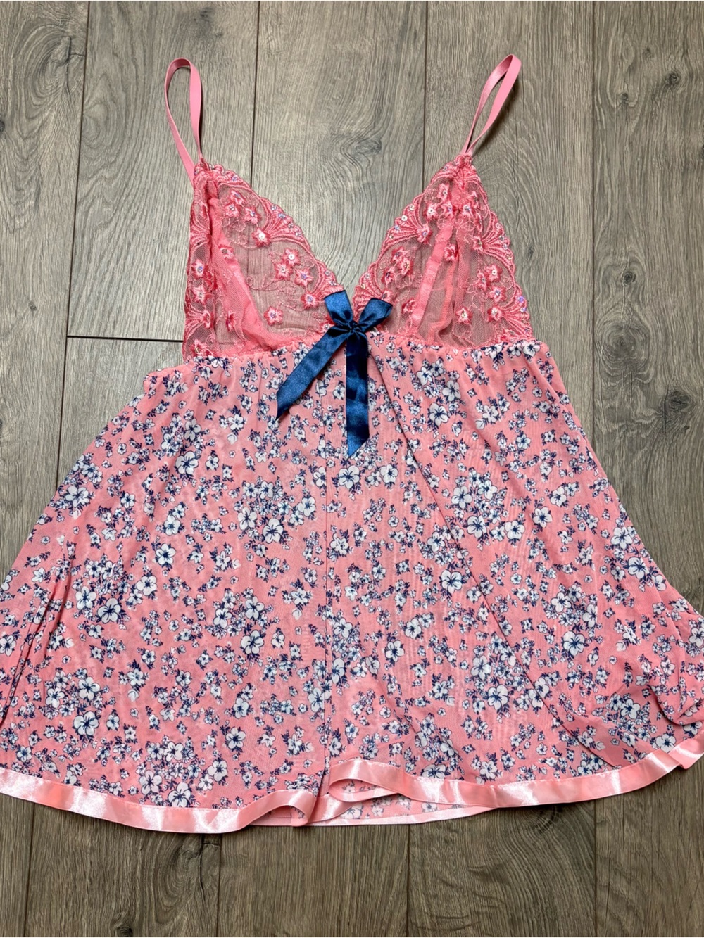 floral babydoll mesh lace lingeire mini dress tank top